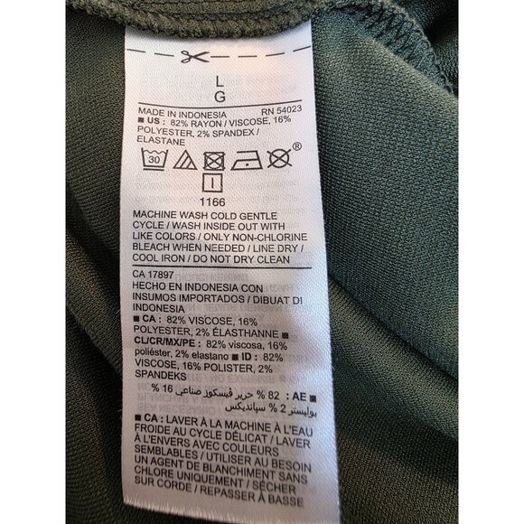 Old Navy Women’s Green Sleeveless Wide Leg Jumpsuit Size Large Belted V-Neck - Picture 13 of 16